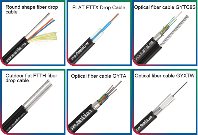 Surelink 20years Factory Outdoor Single Mode All Dielectric Self Supporting ADSS Span 100m 24 Core Fibra Optic Cable Fiber Optic ADSS Cable